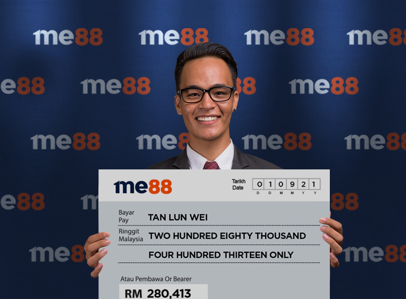陈伟伦：遇见me88是我人生中最幸运的事！不然的话我不可能赢到RM280,413！